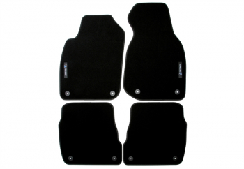 TA Technix Floor Mats Set with Logo suitable for Audi A6 Type 4B