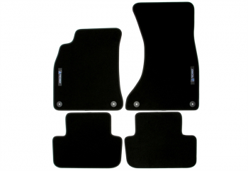 TA Technix floor mats set with logo suitable for Audi A4 Type 8K