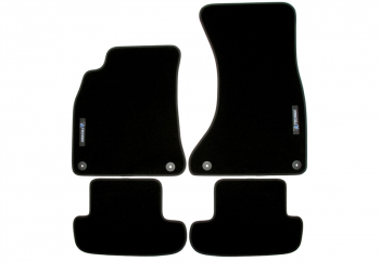 TA Technix Floor Mats Set with Logo suitable for Audi A5 Coupe Type 8T, A5 Cabrio Type 8F
