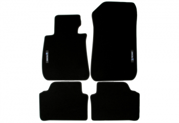 TA Technix Floor Mats Set with Logo suitable for BMW 3 Series Sedan, Touring Type E90/E91