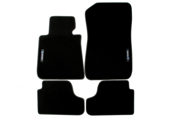 TA Technix Floor Mats Set with Logo suitable for BMW 3 Series Convertible Type E93