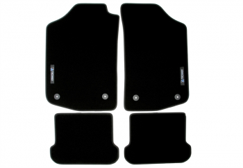 TA Technix floor mat set with logo suitable for VW Golf 1 Type 17, VW Jetta 1 Type 16, VW Golf 1 Cabrio Type 155