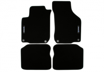 TA Technix Floor Mats Set with Logo suitable for VW Golf 4 Type 1J, VW Bora Type 1J, VW New Beetle Type 9C 1C