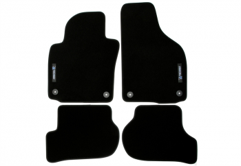 TA Technix floor mat set with logo suitable for VW Golf 5 Typ 1K, VW Golf 6 Typ 5K, VW Jetta 3 Typ 1K, VW Scirocco Typ 137