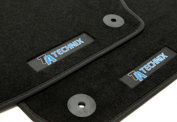 TA Technix Fußmatten Set mit Logo passend für VW Transporter T5, T6, T6.1