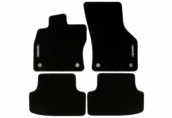 TA Technix Floor Mats Set with Logo suitable for Audi A3 Type 8V, VW Golf 7 Type 1K, Seat Leon Type 5F
