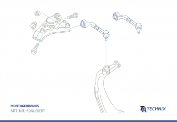 Preview: TA Technix Zugstreben Set mit Sturzverstellung Vorderachse passend für Audi A4 (B5/B6/B7/B8), A5 (8T,8H) A6 (4B, 4G), A7 Sportback (4GH) Q5 (8R) / Porsche Macan (95B) /  Seat Exeo (3R) / Skoda Superb (3U) / VW Passat (3B/3BG)