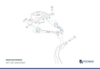 Preview: TA Technix Zugstreben Set mit Sturzverstellung Vorderachse passend für Audi A4, A5 (B8), Q5 (8R)