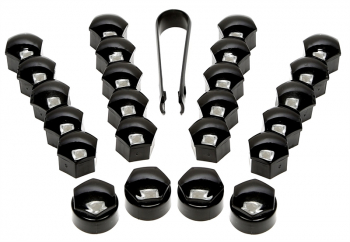 TA Technix Radbolzenkappen Set schwarz glanz