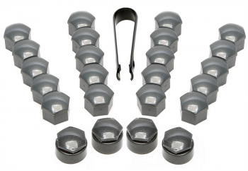 TA Technix Radbolzenkappen Set grau glanz