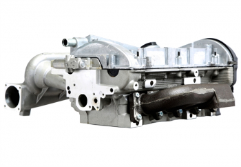 TA Technix cast turbo manifold with T25 flange below for 1.8T engines Audi/VW