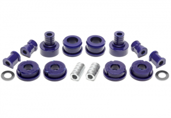 TA Technix PU-bushings kit 14-pieces / front axle+rear axle / front axle with Ø 21mm rod / M3 eccentric / rear axle with Ø 14mm rod / fits BMW Z1 Roadster