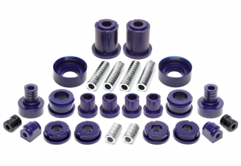 TA Technix PU-bushings kit 32-pieces / front axle+rear axle / front axle with Ø 23mm rod / M3 eccentric / rear axle with Ø 14mm rod / fits BMW Z3 Roadster/Coupe series E36