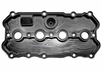 TA Technix Alu gefräster Ventildeckel in schwarz mit KGE Kit passend für Audi / Seat / Skoda / VW der MQB-Plattform (EA113)