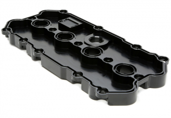 TA Technix Alu gefräster Ventildeckel in schwarz mit KGE Kit passend für Audi / Seat / Skoda / VW der MQB-Plattform (EA113)