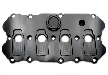 TA Technix aluminum milled valve cover in black suitable for Audi / Seat / Skoda / VW of the MQB platform (EA113)