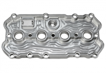 TA Technix Alu gefräster Ventildeckel in silber passend für Audi / Seat / Skoda / VW der MQB-Plattform (EA113)
