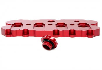 TA Technix Alu gefräster Ventildeckel in rot passend für Audi / Seat / Skoda / VW der MQB-Plattform (EA113)