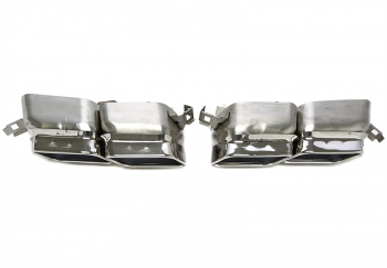 TA Technix Endrohrblende zum anschrauben "single port" in chrom/glänzend passend für BMW 7er Serie (F01)