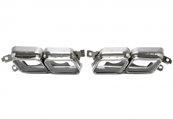 TA Technix Endrohrblende zum anschrauben "single port" in chrom/glänzend passend für BMW 7er Serie (F01)