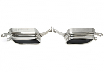 TA Technix Endrohrblende zum anschrauben "double port" in chrom/glänzend passend für BMW 7er Serie (F01)