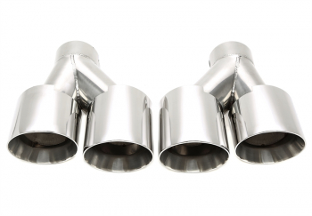 TA Technix Endrohrblende  zum anschrauben "double design" in chrom/glänzend passend für BMW 3er Serie (G20, G21)