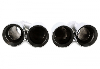 Preview: TA Technix Endrohrblende  zum anschrauben "double design" in chrom/glänzend passend für BMW 3er Serie (G20, G21)