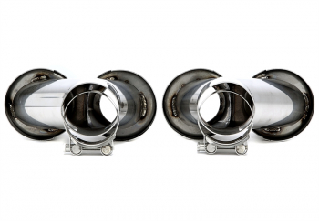 Preview: TA Technix Endrohrblende  zum anschrauben "double design" in chrom/glänzend passend für BMW 3er Serie (G20, G21)