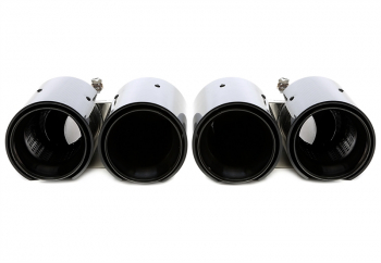 Preview: TA Technix Endrohrblende zum anschrauben "double design" in schwarz/glänzend passend für BMW 3er Serie mit M Paket (G20, G21)