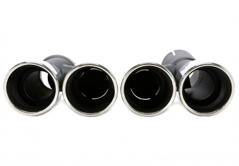 TA Technix Endrohrblende zum anschrauben "double design" oval in chrom/glänzend passend für BMW 5er Serie (G30, G31)