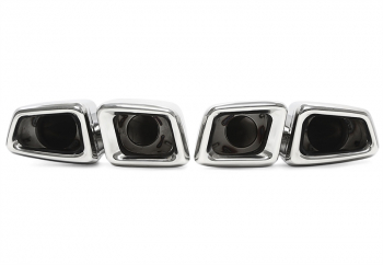 Preview: TA Technix universelles Edelstahl Endrohr zum anschweissen "Y-Rohr double design" in chrom/glänzend passend für Mercedes Benz