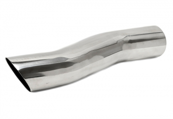 TA Technix Endrohr Edelstahl universal 76mm S-Form gebogen rund / scharf