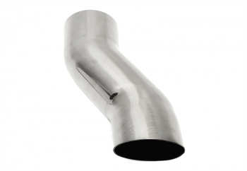 Preview: TA Technix Endrohr Edelstahl universal 76mm S-Form gebogen rund / scharf