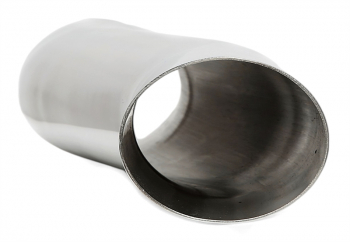 Preview: TA Technix Endrohr Edelstahl universal 76mm S-Form gebogen rund / scharf
