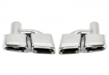 TA Technix universelles duplex Edelstahl Endrohr Links+Rechts zum anschweissen in chrom/glänzend