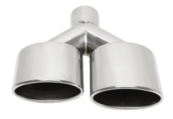 TA Technix universelles duplex Edelstahl Endrohr Rechts zum anschweissen in chrom/glänzend