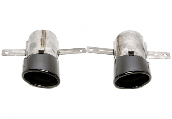 TA Technix Endrohrblende  zum anschrauben "single design" in schwarz/glänzend passend für Mercedes Benz A-Klasse (W177) / CLA-Klasse (W118) A35/CLA35