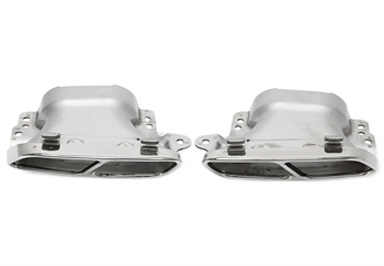 Preview: TA Technix Endrohrblende zum anschrauben "double design" in chrom/glänzend passend für Mercedes Benz A-Klasse (W176)