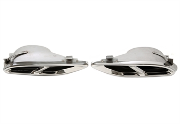 Preview: TA Technix Endrohrblende zum anschrauben "double design C43" in chrom/glänzend passend für Mercedes Benz A-Klasse (W176) / C-Klasse (W205) / GLC/GLE/GLS-Klasse (C/X253/W166/C292/X166)