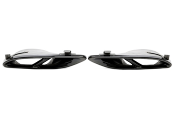 TA Technix Endrohrblende zum anschrauben "double design C43" in schwarz/glänzend passend für Mercedes Benz A-Klasse (W176) / C-Klasse (W205) / GLC/GLE/GLS-Klasse (C/X253/W166/C292/X166)
