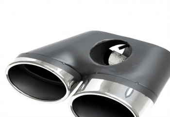 Preview: TA Technix Endrohrblende zum anschrauben "double design" in chrom/glänzend passend für Mercedes Benz E-Klasse (W211)