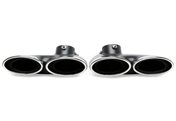 TA Technix Endrohrblende zum anschrauben "double design" in chrom/glänzend passend für Mercedes Benz S-Klasse (W220)