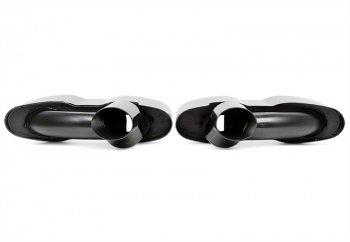 Preview: TA Technix Endrohrblende zum anschweissen "double design oval" in schwarz/glänzend passend für Mercedes Benz S-Klasse (W221)