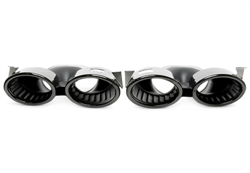 TA Technix Endrohrblende zum anschrauben "double design" in schwarz/glänzend passend für Mercedes Benz A-Klasse (W177)/CLA-Klasse (C118)