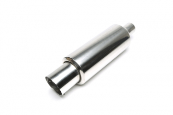 TA Technix stainless steel sport rear silencer universal 100 / 45mm round / sharp / bevelled