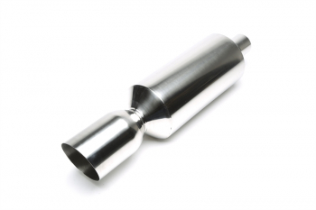 TA Technix stainless steel sport rear silencer universal 115 / 65mm round / sharp / bevelled