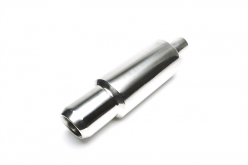 TA Technix stainless steel sport rear silencer universal 95mm round / bevelled / drawn inwards