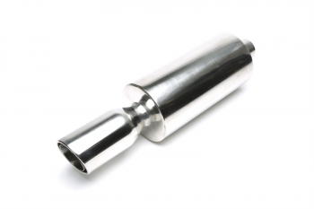 TA Technix stainless steel sport rear silencer universal 100 / 75mm round / flanged / bevelled