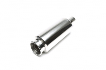 TA Technix stainless steel sport rear silencer universal 115 / 45mm round / flanged / silencer in tailpipe