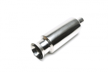 TA Technix stainless steel sport rear silencer universal 125/100 /45mm round / smooth / silencer in tailpipe